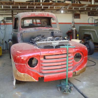 Ford F 1 1948 Vermelha Teto E Porta Estendida.24