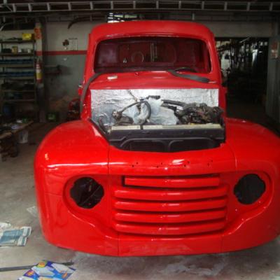Ford F 1 1948 Vermelha Teto E Porta Estendida.42